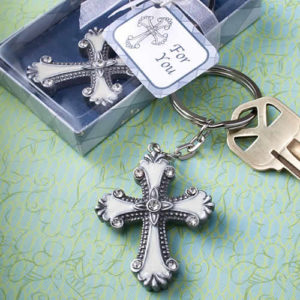 cross keychain favors