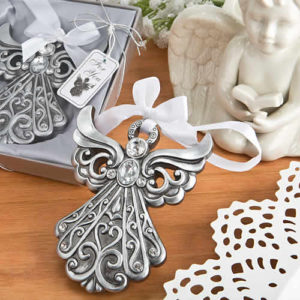 Silver Angel Ornament With Antique Finish