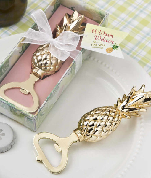gold pineapple bottle opener