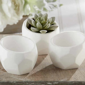 Geometric White Planter (Set Of 4)