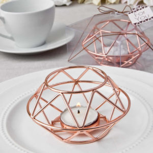 rose gold candle holder