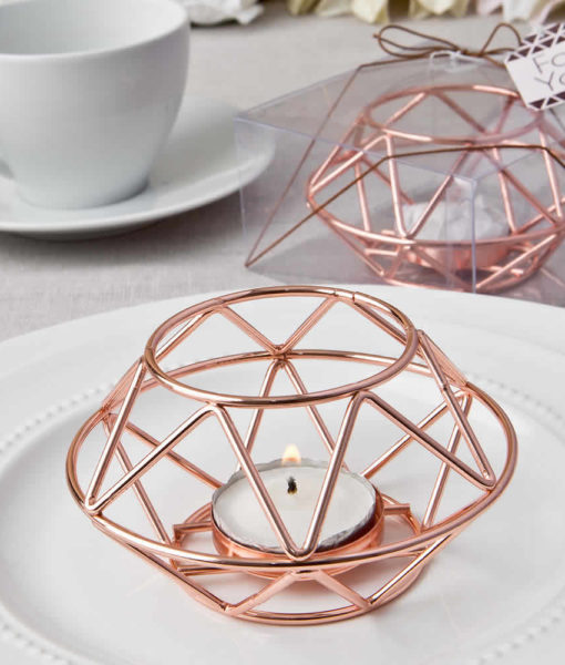 rose gold candle holder