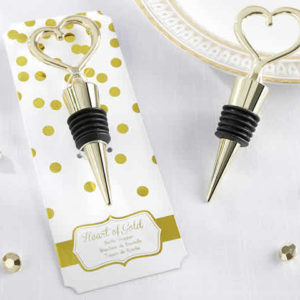 Gold Heart Bottle Stopper