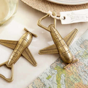 airplane bottle opener favor