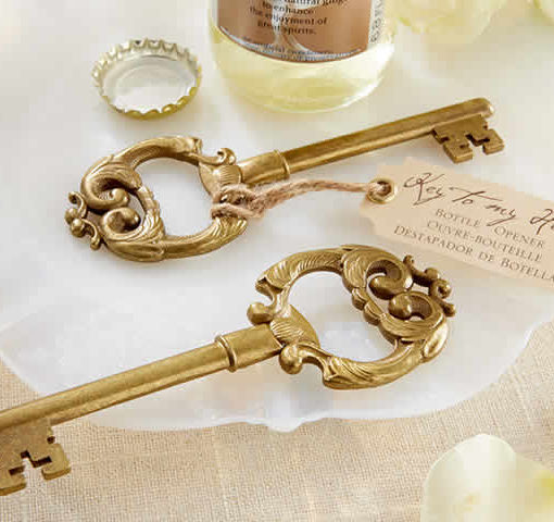 gold skeleton key bottle opener