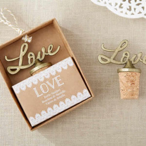 Love Antique Gold Bottle Stopper