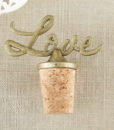 Love Antique Gold Bottle Stopper