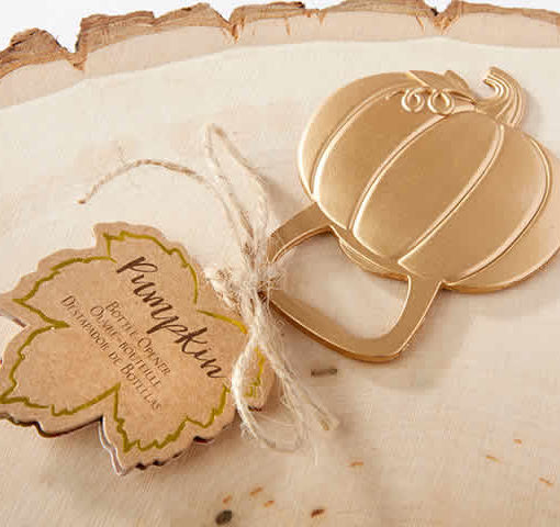 Pumpkin wedding favors, Pumpkin bottle opener