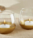 gold glass candle holders
