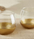 Gold Dipped Glass Votive Holder (Set Of 4)