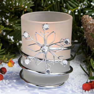 snowflake candle