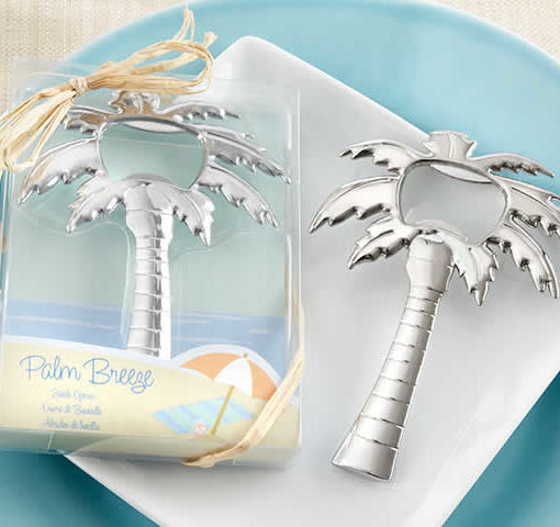 palm tree bottle opener favors