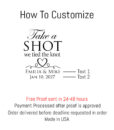 how to customize take a shot we tied the knot