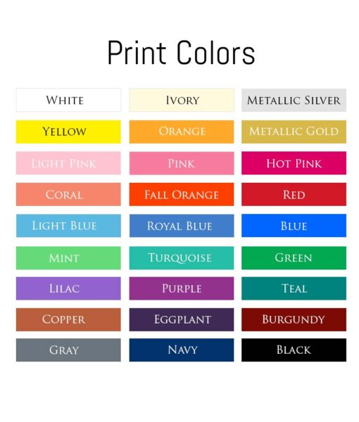 screen print colors