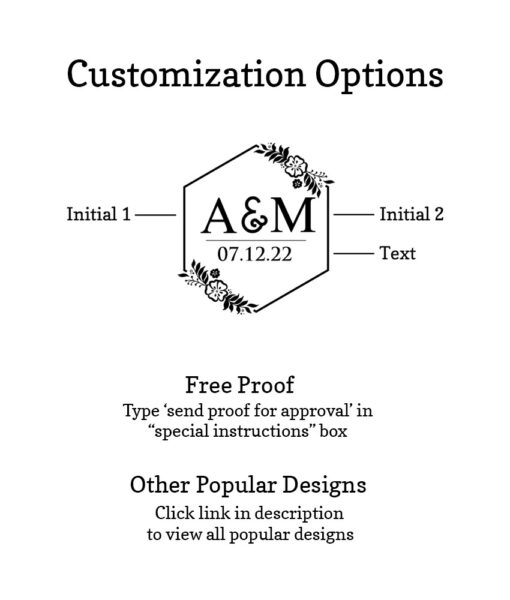 2 initials monogram customization options free proof