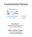 anchored in love customization options free proof