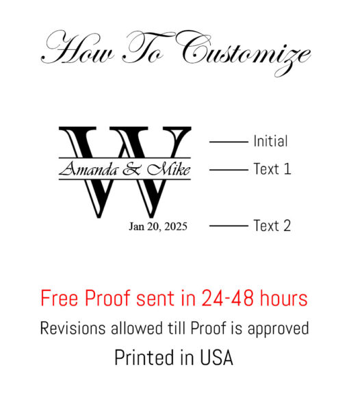 how to customize monogram initial