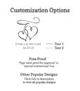 interlocking hearts customization options free proof