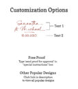name signature customization options free proof