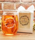 wine glass wedding favors floral wreath