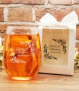 wine glass wedding favors leaf border