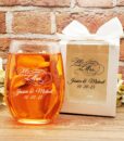 wine glass wedding favors mr and mrs