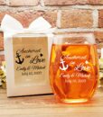 wine glasses wedding favors anchored in love