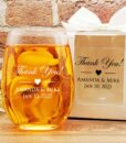 wine glasses wedding favors thank you